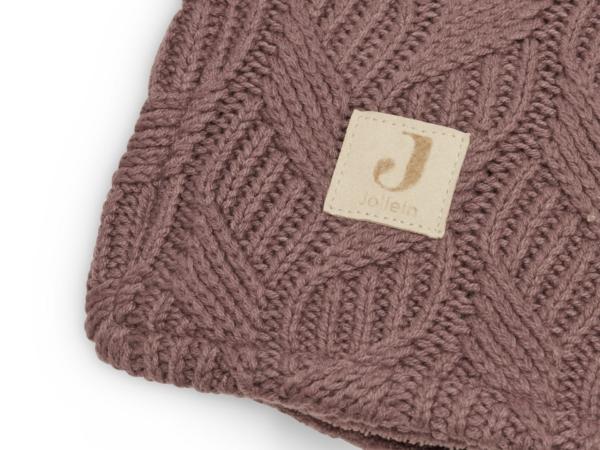 Jollein Deken spring knit coral fleece - chestnut - Afbeelding 4