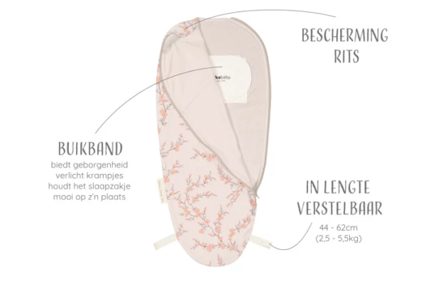 Puckababy The Original Piep baby inbakerdoek (0-3mnd) - Blossom - Afbeelding 3