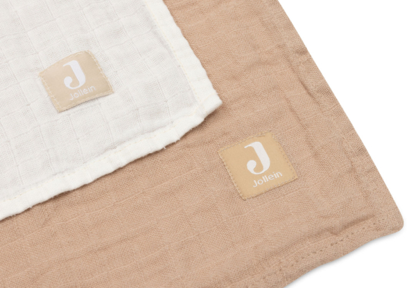 Jollein Hydrofiele Doek Large 115x115cm - Biscuit/Ivory - 2 Stuks - Afbeelding 4