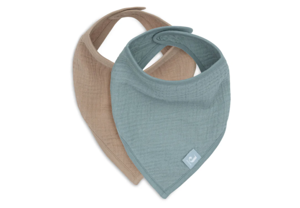 Jollein Slab Bandana Hydrofiel - Sea Green/Biscuit - 2 Stuks